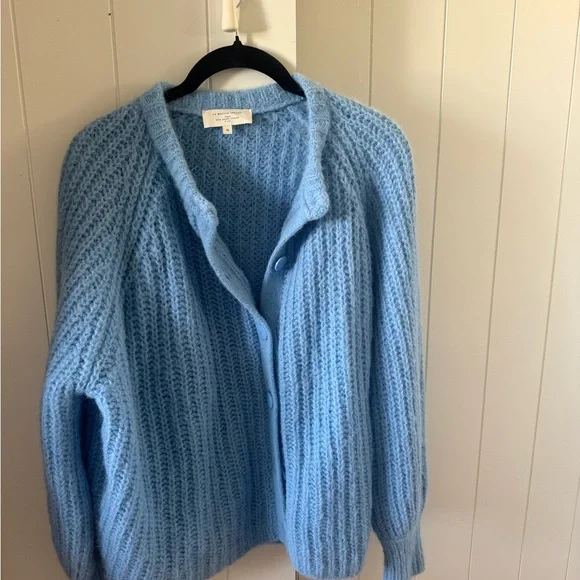 Sézane Light Blue Chunky Knit Cardigan - Picture 2 of 2